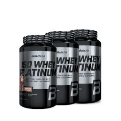 BioTech USA - ISO WHEY PLATINUM - TEJSAVÓFEHÉRJE IZOLÁTUM - 3 X 908 G