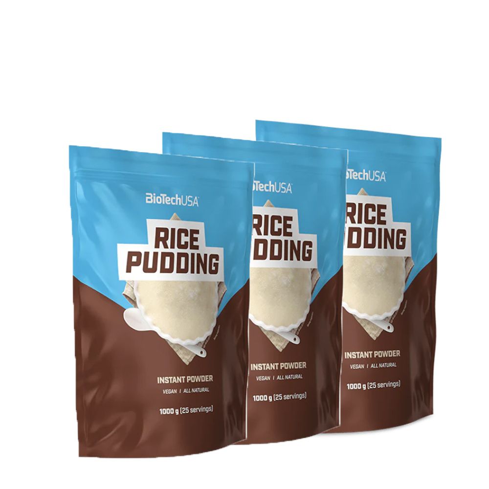 BioTech USA - RICE PUDDING - 3 X 1000 G