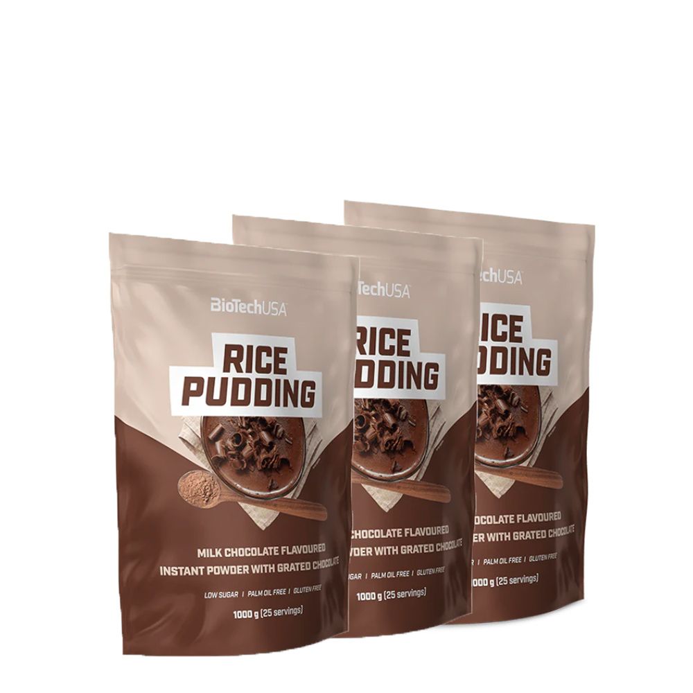 BioTech USA - RICE PUDDING - TEJCSOKOLÁDÉ - 3 x 1000 G