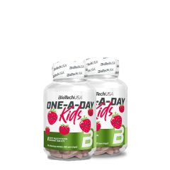 BioTech USA - ONE-A-DAY KIDS - MULTIVITAMIN  - EPER MÁLNA ÍZŰ -  2 x 90  RÁGÓTABLETTA