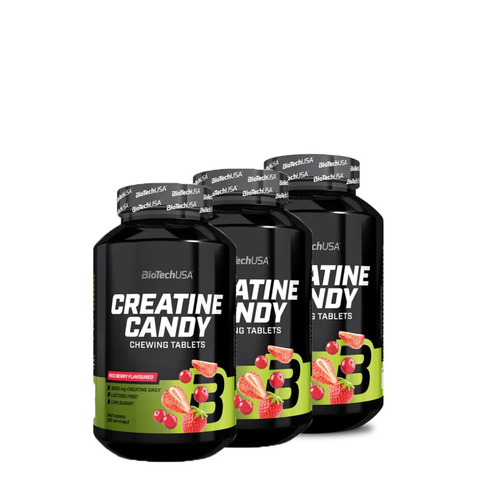 BioTech USA - CREATINE CANDY - 3 X 240 RÁGÓTABLETTA