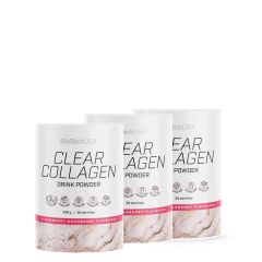 BioTech USA - CLEAR COLLAGEN ITALPOR - EPER VÖRÖSÁFONYA - 3 X 308 G