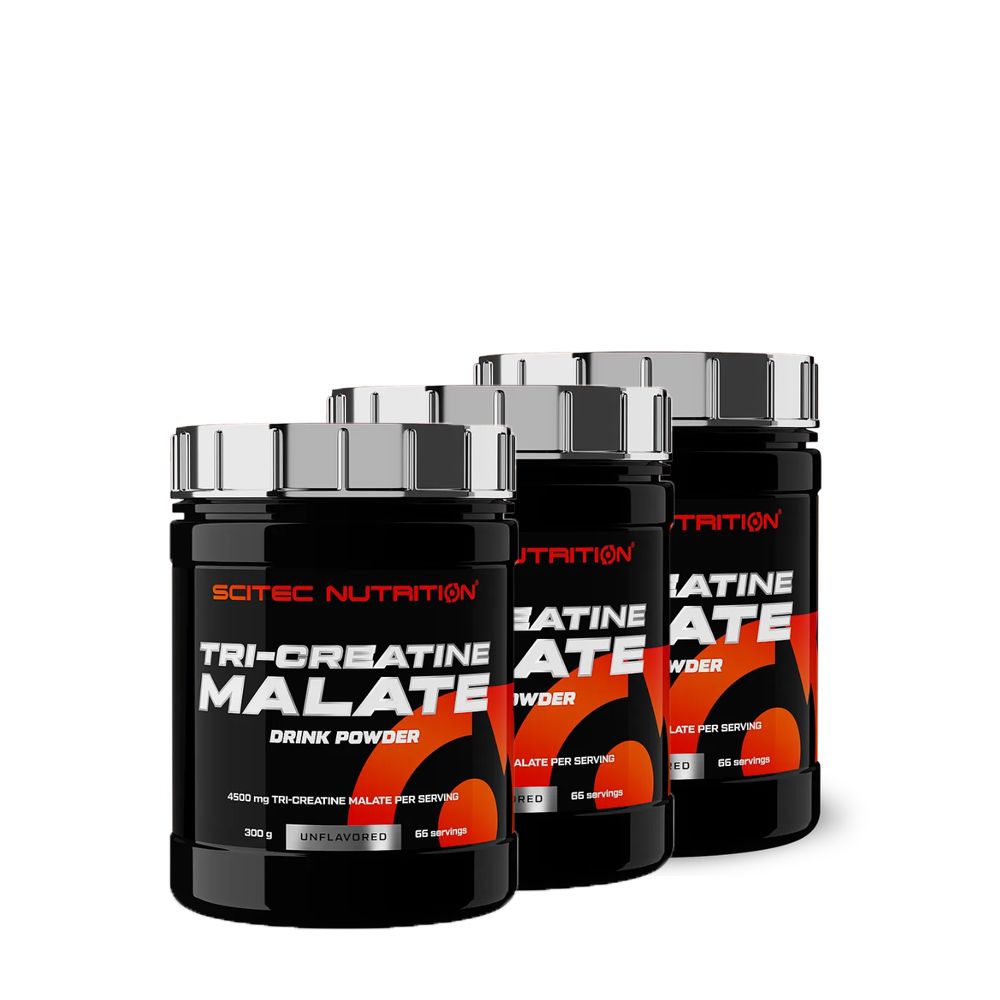 SCITEC NUTRITION - TRI-CREATINE MALATE - ÍZESÍTETLEN - 3 X 300 G