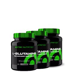 SCITEC NUTRITION - L-GLUTAMINE - 100% L-GLUTAMINE AMINO ACID - 3 x 600 G