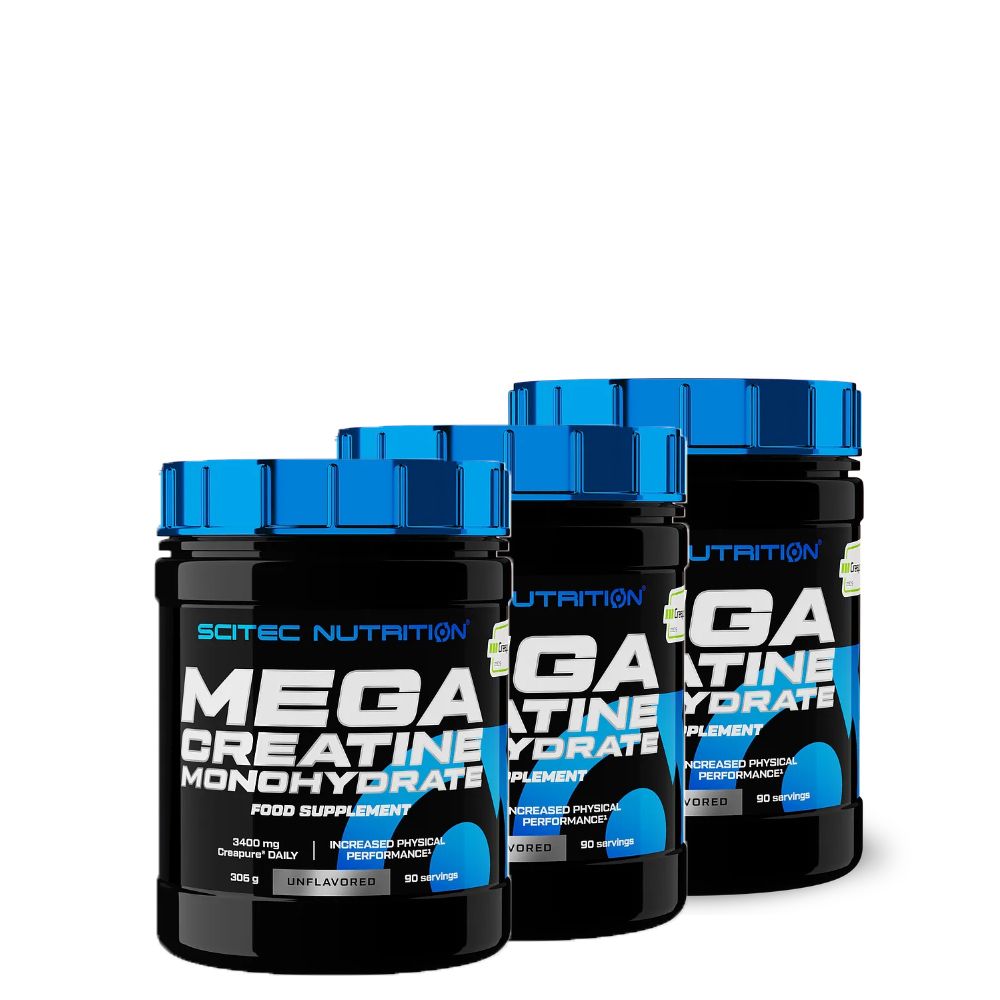 SCITES NUTRITION - MEGA CREATINE MONOHYDRATE - 3 x 306 G