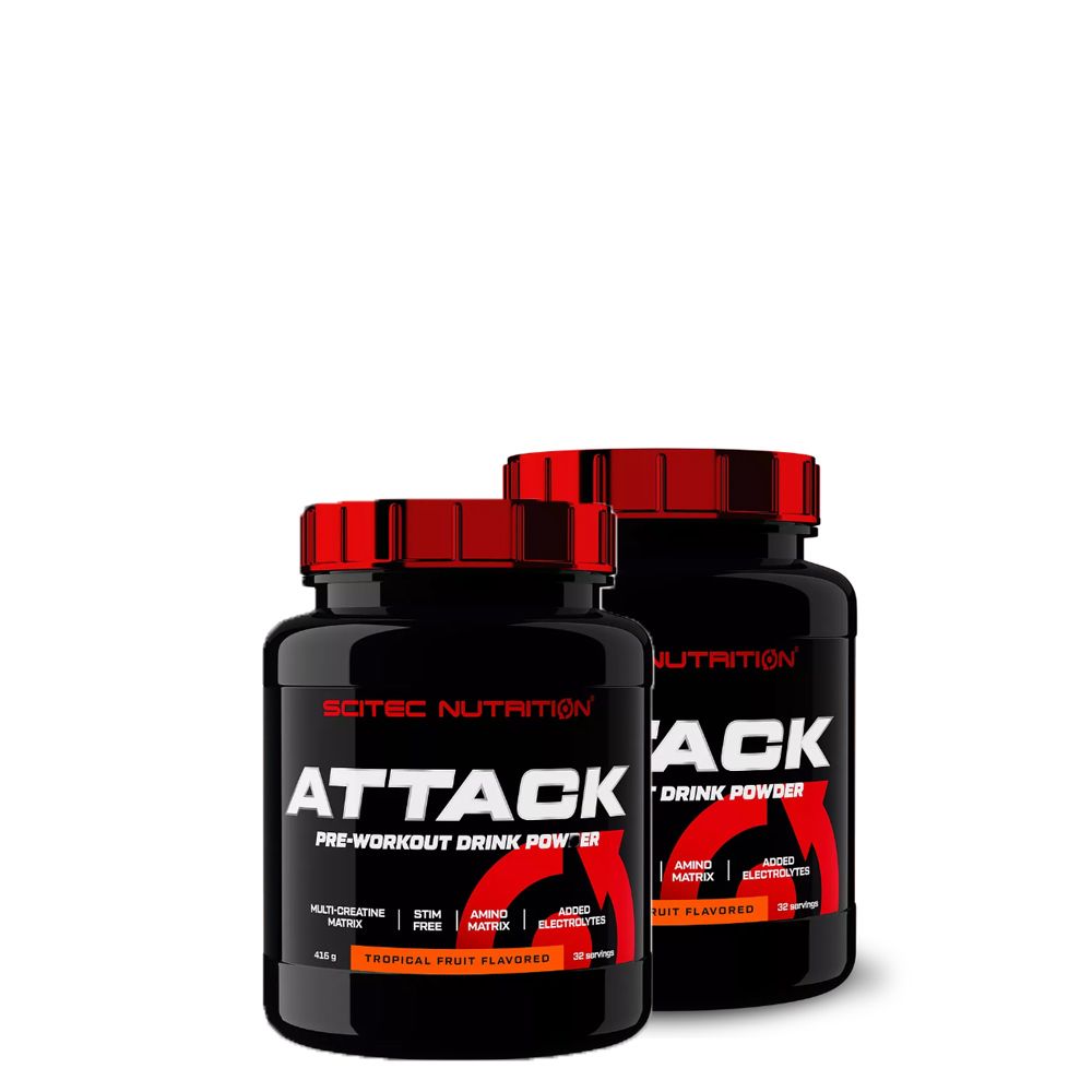 SCITEC NUTRITION - ATTACK - PRE WORKOUT DRINK POWER - 2 x 416 G