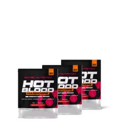 SCITEC NUTRITION - HOT BLOOD HARDCORE - COMPLEX PRE-WORKOUT STIMULANT - 3 x 25 G