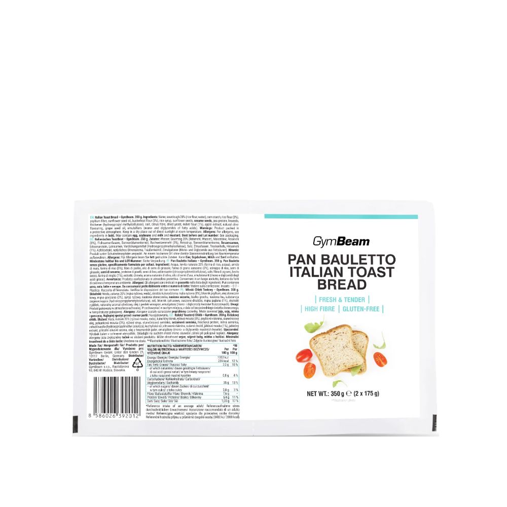 GYMBEAM - OLASZ TOAST KENYÉR - 350 G