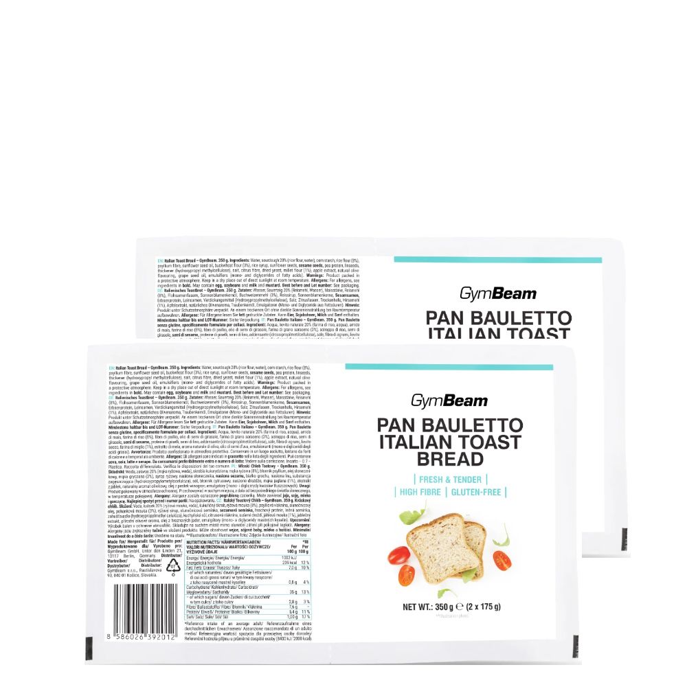 GYMBEAM - OLASZ TOAST KENYÉR - 2 X 350 G