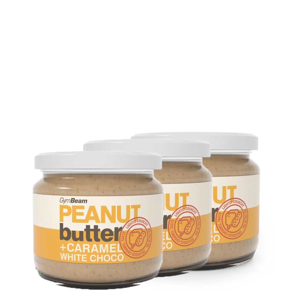 GYMBEAM - KARAMELLÁS FEHÉR CSOKIS MOGYORÓVAJ - 3 x 340 G