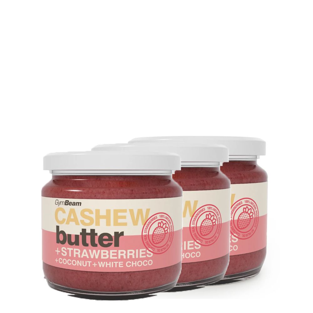 GYMBEAM - KESUVAJ KÓKUSSZAL FEHÉR CSOKIVAL ÉS EPERREL - 3 X 340 G