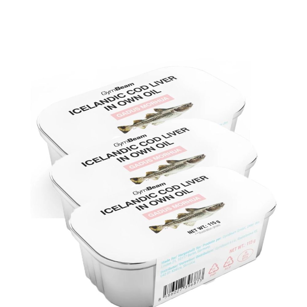 GYMBEAM - IZLANDI TŐKEHALMÁJ SAJÁT OLAJBAN - 3 X 115 G