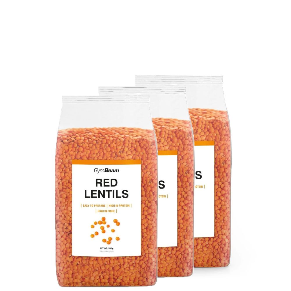 GYMBEAM - VÖRÖS LENCSE - 3 X 500 G