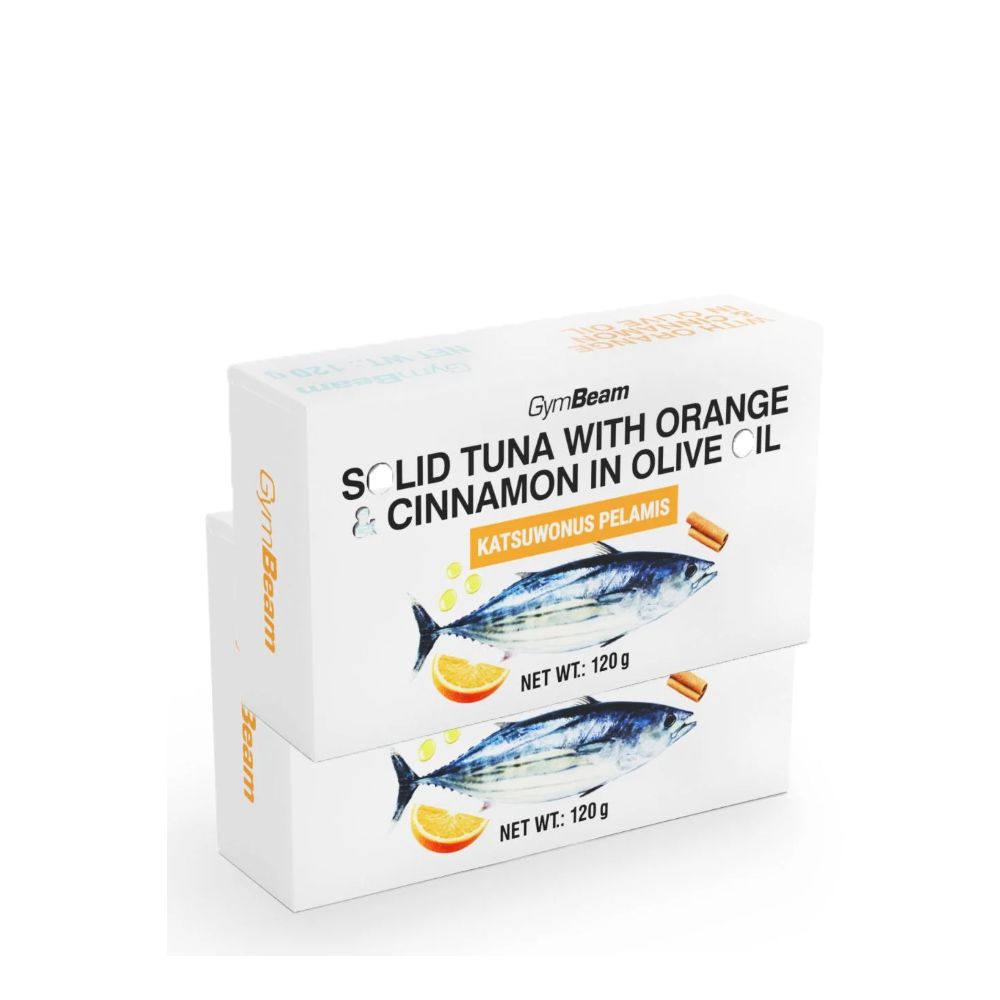 GYMBEAM - TONHAL OLÍVAOLAJBAN NARANCCSAL ÉS FAHÉJJAL -  2 X 120 G