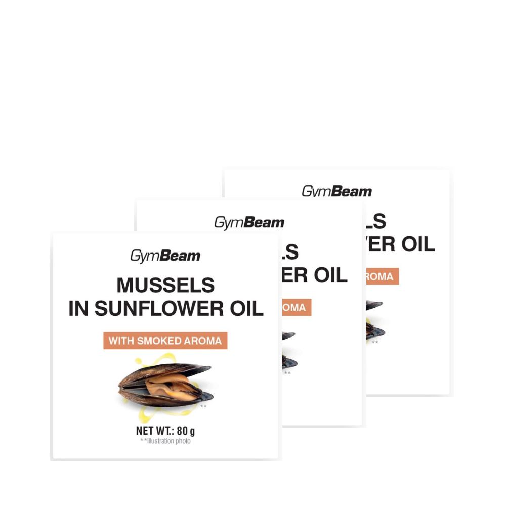 GYMBEAM - KAGYLÓ NAPRAFORGÓOLAJBAN FÜSTÖLT AROMÁVAL - 3 X 80 G