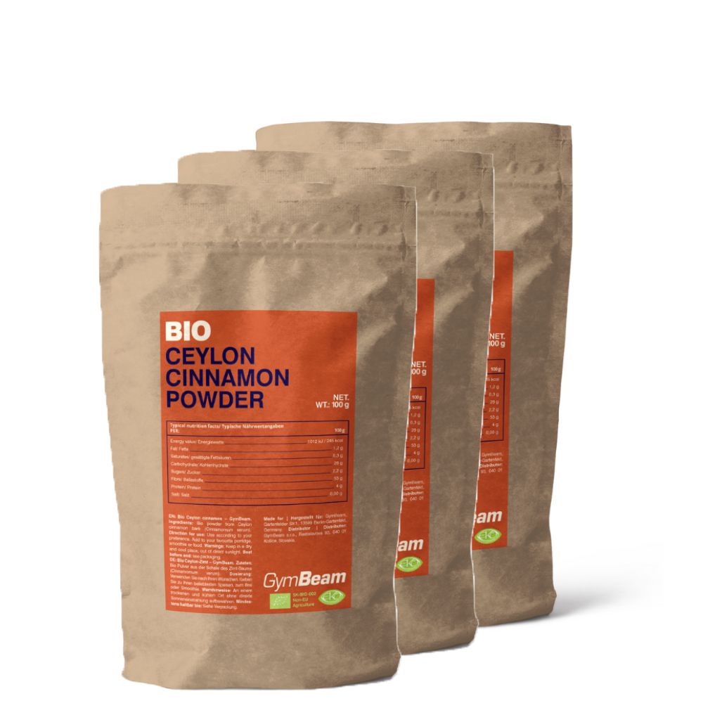 GYMBEAM - BIO CEYLONI FAHÉJPOR - 3 X 100 G