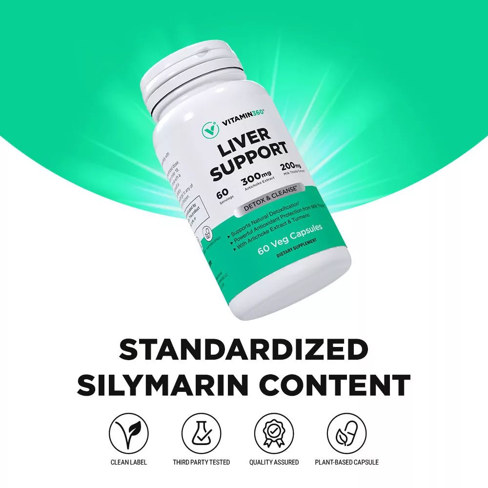VITAMIN360 - LIVER SUPPORT WITH ARTICHOKE & MILK THISTLE - 60 KAPSZULA VITAMIN360 - LIVER SUPPORT WITH ARTICHOKE & MILK THISTLE - 60 KAPSZULA