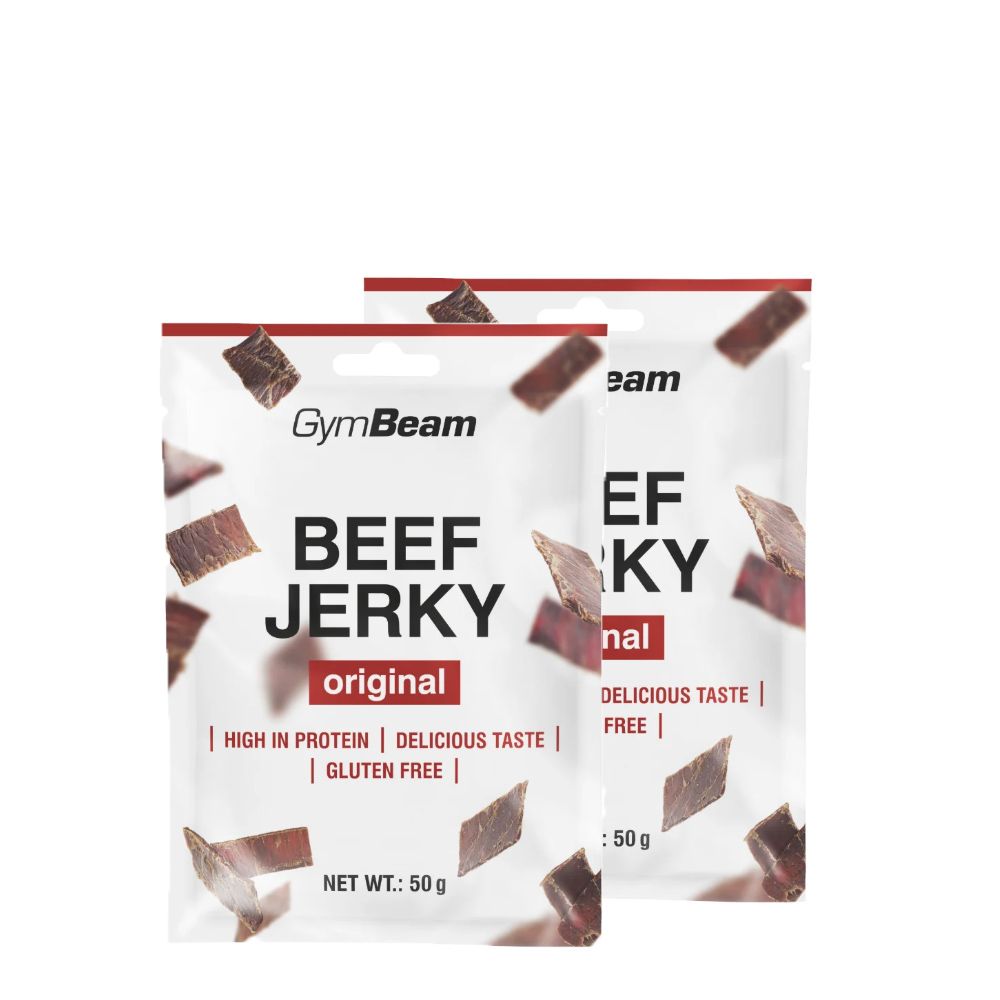 GYMBEAM - BEEF JERKY SZÁRÍTOTT MARHAHÚS - 2 x 50 G