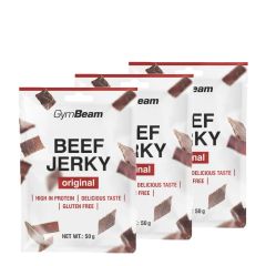 GYMBEAM - BEEF JERKY SZÁRÍTOTT MARHAHÚS - 3 x 50 G