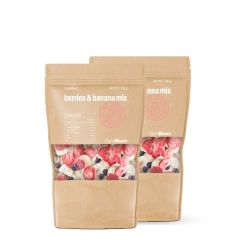 GYMBEAM - LIOFILIZÁLT BOGYÓS GYÜMÖLCSÖK ÉS BANÁN MIX - 2 x 100 G