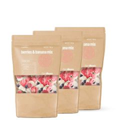 GYMBEAM - LIOFILIZÁLT BOGYÓS GYÜMÖLCSÖK ÉS BANÁN MIX - 3 x 100 G