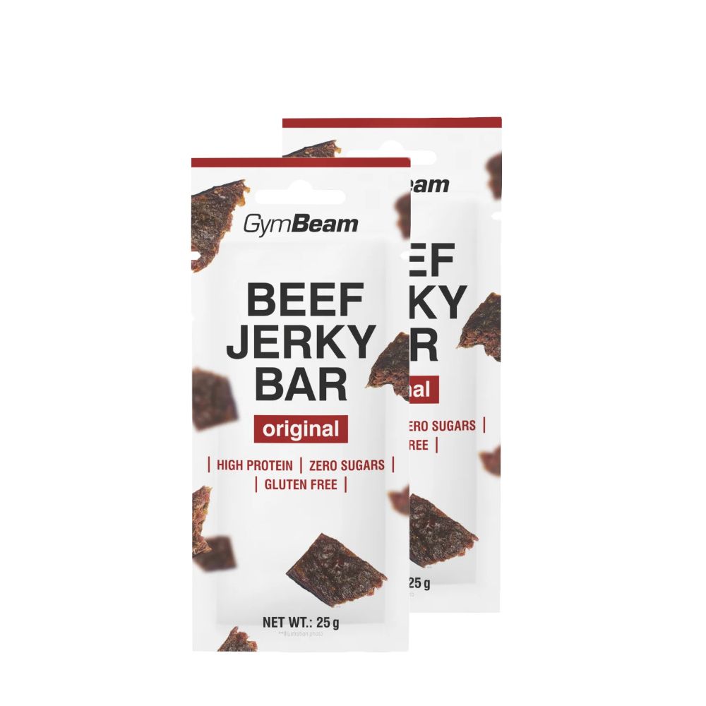 GYMBEAM - BEEF JERKY SZÁRÍTOTT MARHAHÚS SZELET - 2 x 25 G