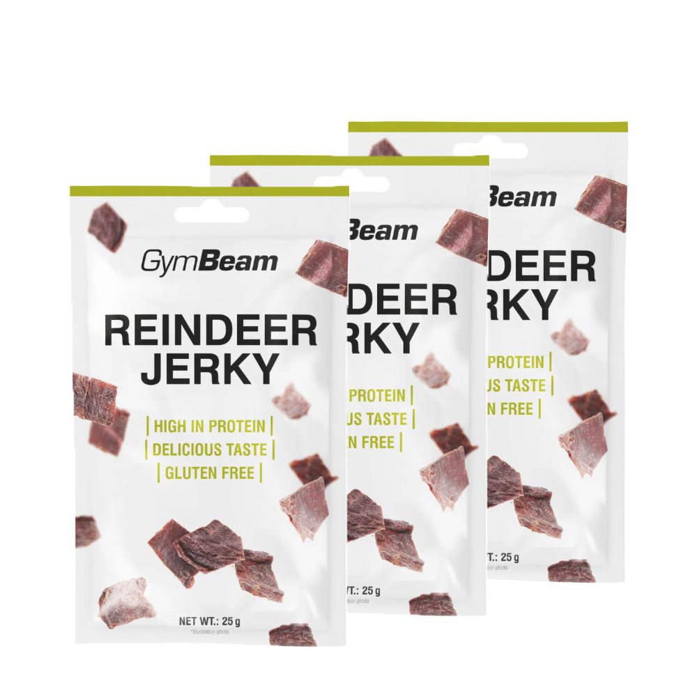 GYMBEAM - REINDEER JERKY - 3 X 25 G