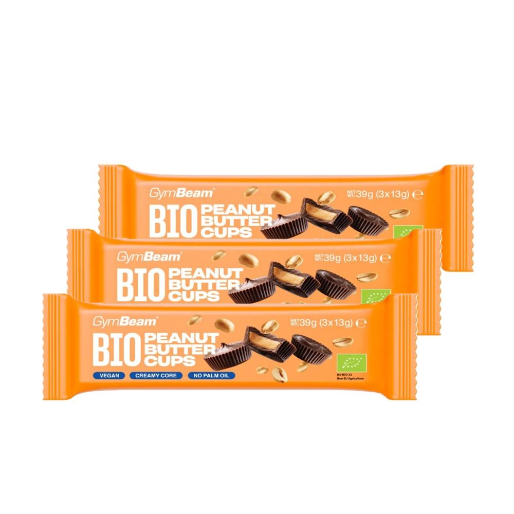 GYMBEAM - BIO PEANUT BUTTER CUPS - 3 X 39 G