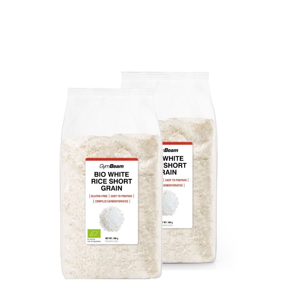 GYMBEAM -BIO FEHÉR KEREKSZEMŰ RIZS - 2 X 500 G
