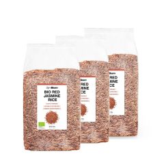 GYMBEAM - BIO VÖRÖS JÁZMINRIZS - HÁNTOLATLAN - 3 X 500 G