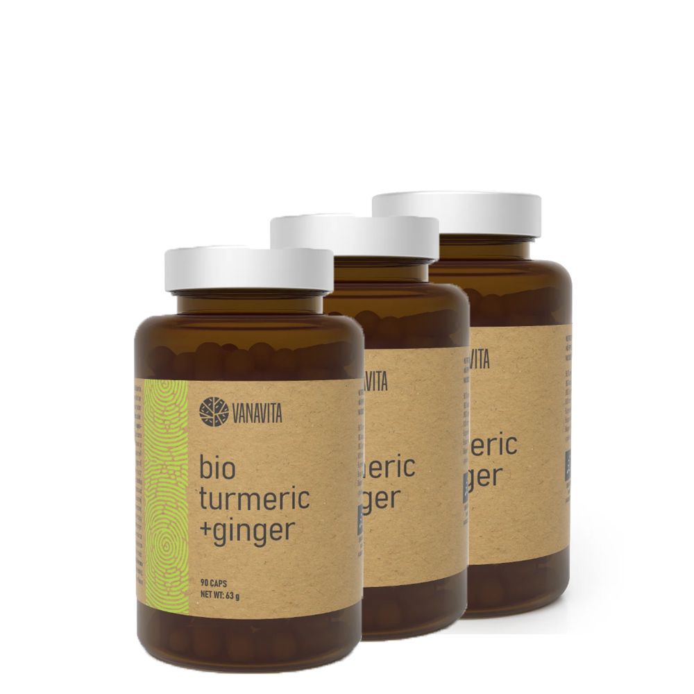 VANAVITA - BIO KURKUMA + GYÖMBÉR - 3 x 90 KAPSZULA