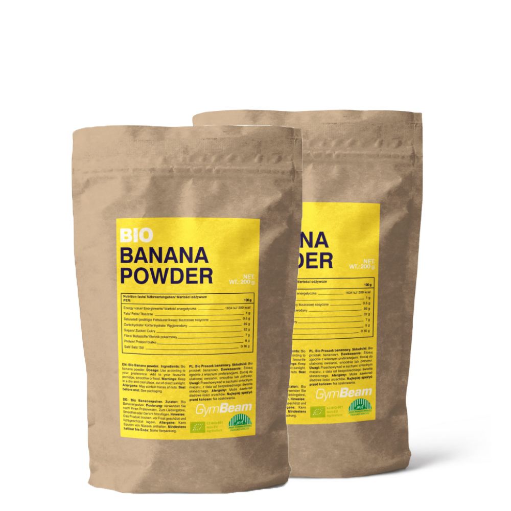 GYMBEAM - BIO BANÁNPOR - 2 X 200 G