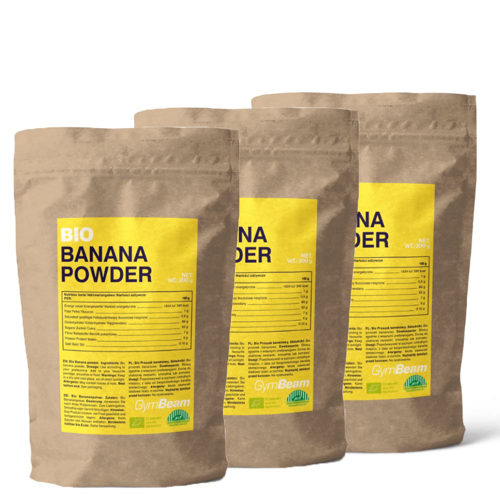 GYMBEAM - BIO BANÁNPOR - 3 X 200 G