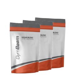 GYMBEAM - PROTEIN VEGAN BLEND - BORSÓ-, RIZS- ÉS KENDER FEHÉRJE ITALPOR - 3 x 1000 G