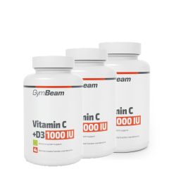 GYMBEAM - VITAMIN C + D3 - 1000 IU - 3 x 90 KAPSZULA