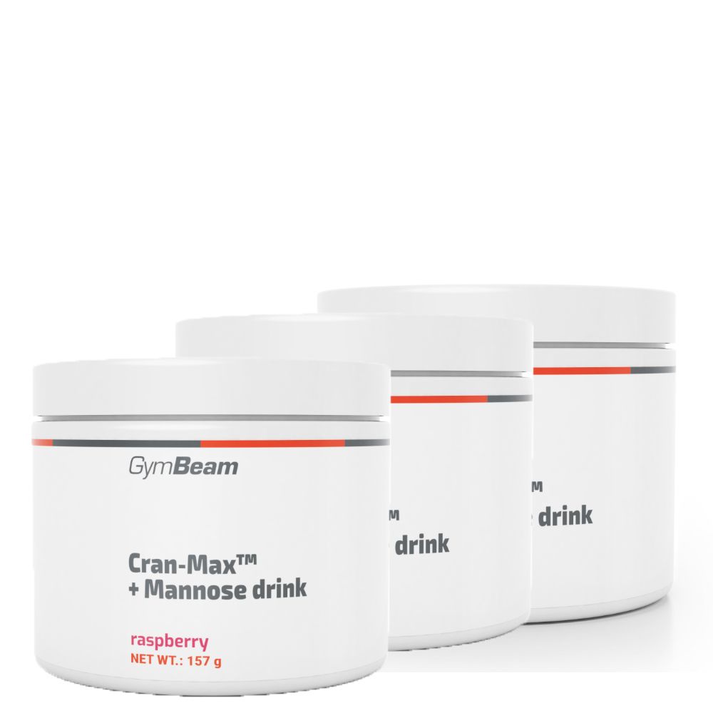 GYMBEAM - CRAN-MAX + MANNOSE DRINK - RASPBERRY FLAVOUR - 3 x 157 G