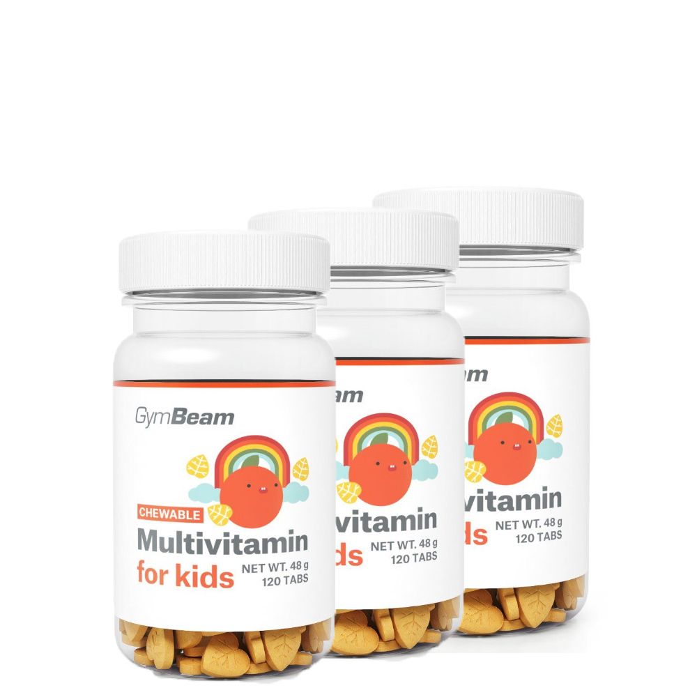 GYMBEAM - CHEWABLE MULTIVITAMIN FOR KIDS - 3 x 120 TABLETTA