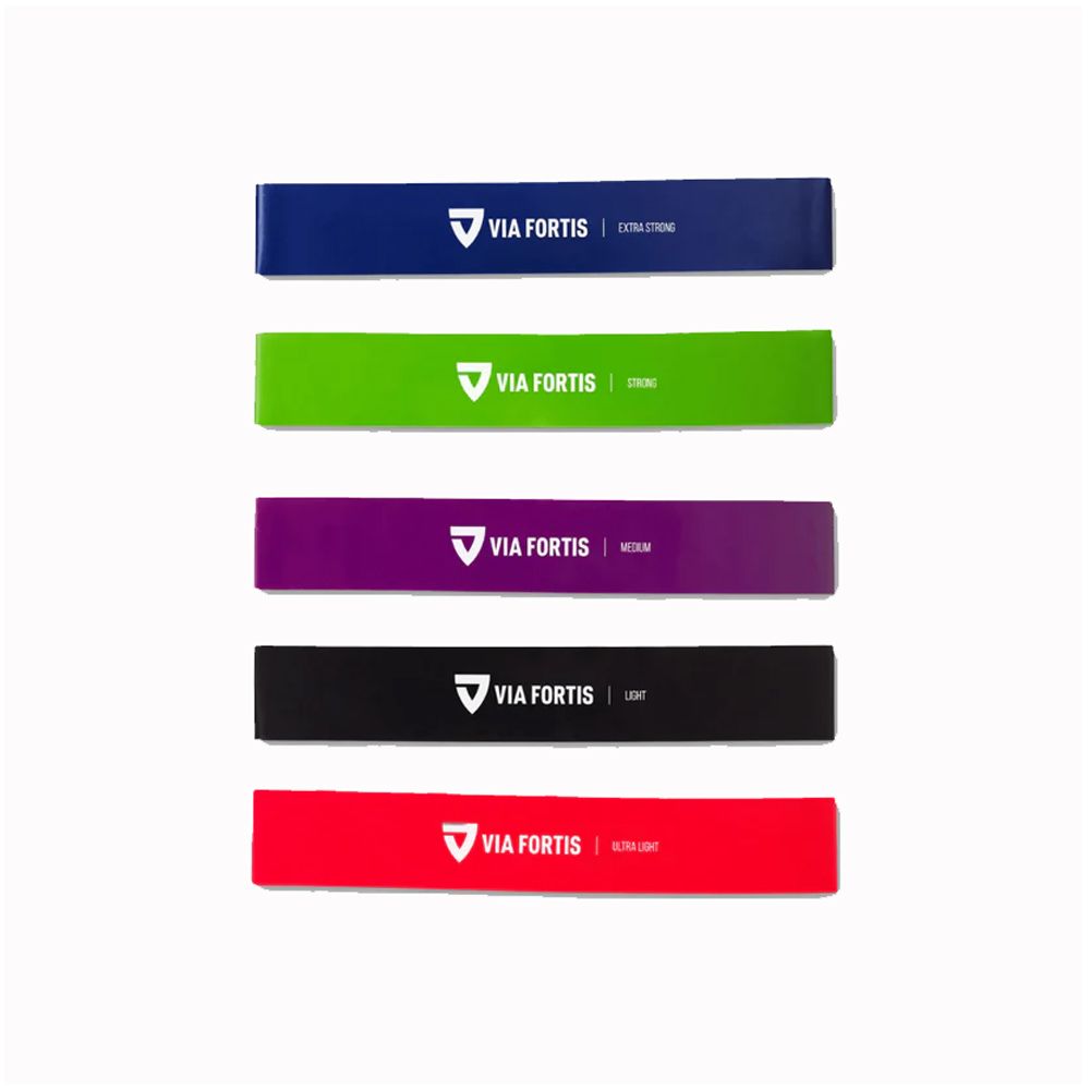 VIA FORTIS - PREMIUM FITNESS BAND SET - 5 DB-OS GUMISZALAG KÉSZLET