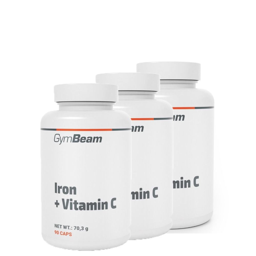 GYMBEAM - IRON + VITAMIN C - 3 X 90 KAPSZULA