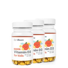 GYMBEAM - VITAMIN D3 FOR KIDS - NARANCS ÍZ - 3 x 120 RÁGÓTABLETTA