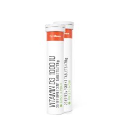GYMBEAM - VITAMIN D3 - 1000 IU - ZÖLDALMA ÍZ - 2 x 20 PEZSGŐTABLETTA