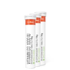 GYMBEAM - VITAMIN D3 - 1000 IU - ZÖLDALMA ÍZ - 3 x 20 PEZSGŐTABLETTA
