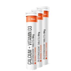 GYMBEAM - CALCIUM + VITAMIN D3 - NARANCS ÍZ - 3 X 20 PEZSGŐTABLETTA