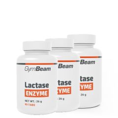 GYMBEAM - LACTASE ENZYME - LAKTÁZ ENZIM A TEJCUKOR LEBONTÁSÁRA - 3 x 90 TABLETTA