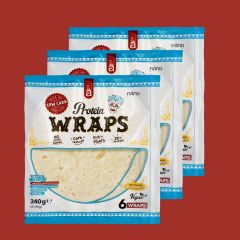 NANOSUPPS - PROTEIN WRAPS - EMELT FEHÉRJE TARTALMÚ TORTILLA - 18 DB - 3 x 240 G