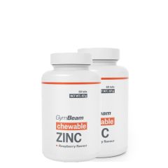 GYMBEAM - CHEWABLE ZINC - MÁLNA ÍZ - 2 x 60 RÁGÓTABLETTA