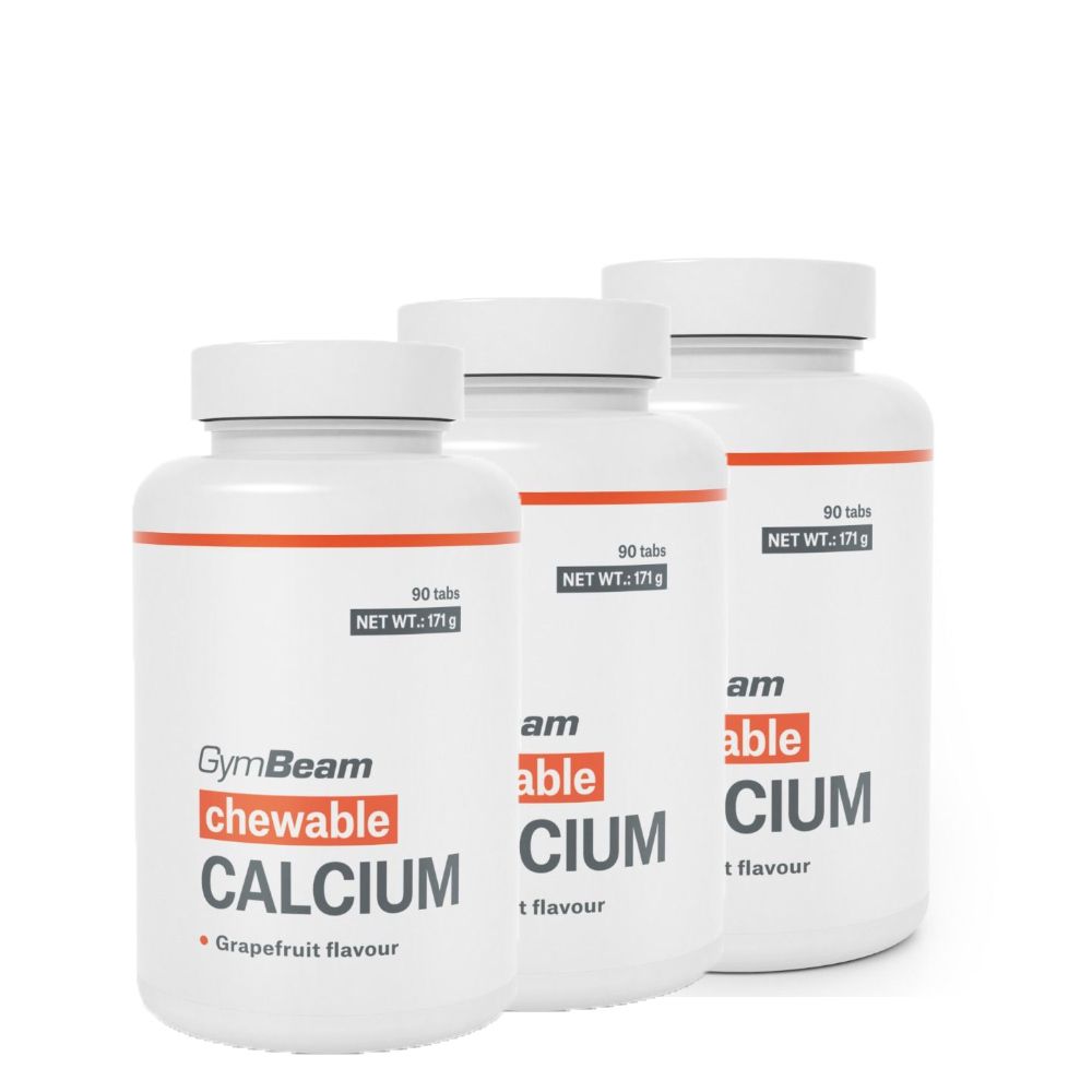 GYMBEAM - CHEWABLE CALCIUM - GRAPEFRUIT ÍZ - 3 x 90 RÁGÓTABLETTA
