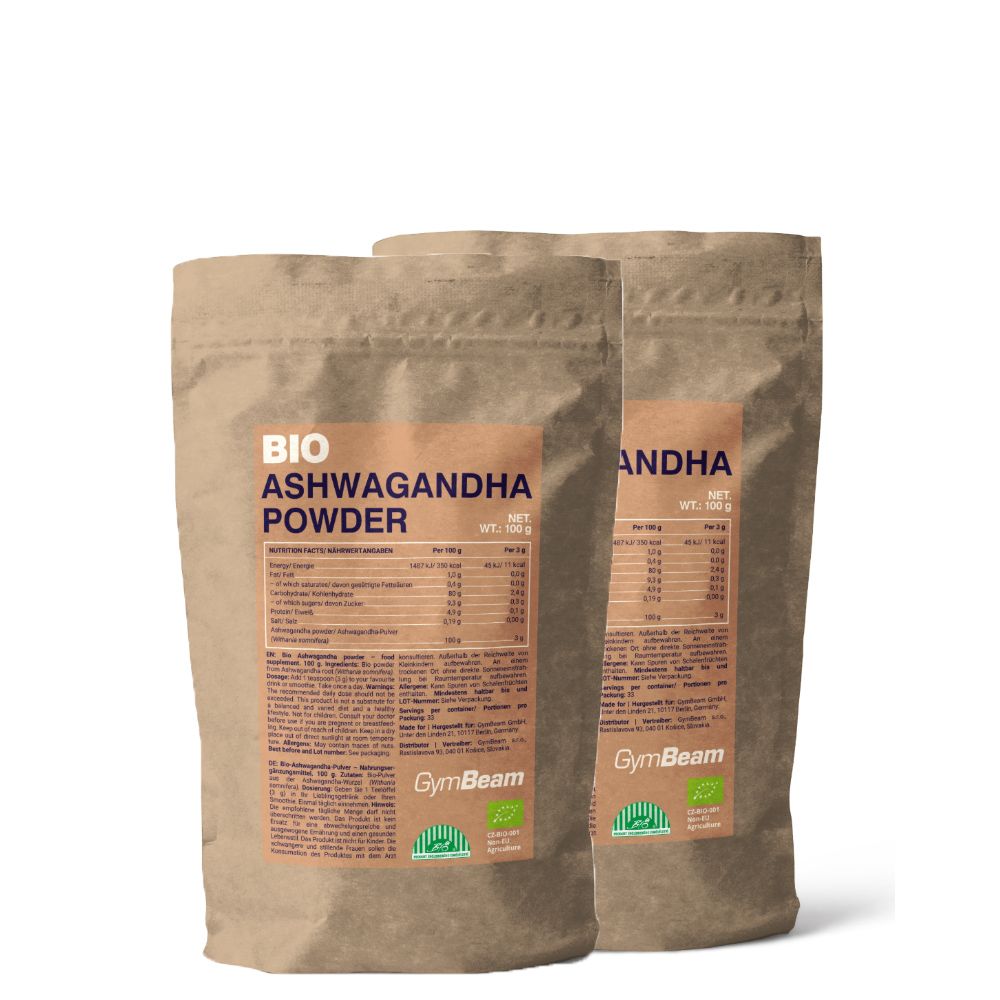 GYMBEAM - BIO ASHWAGANDHA POWDER - 2 x 100 G