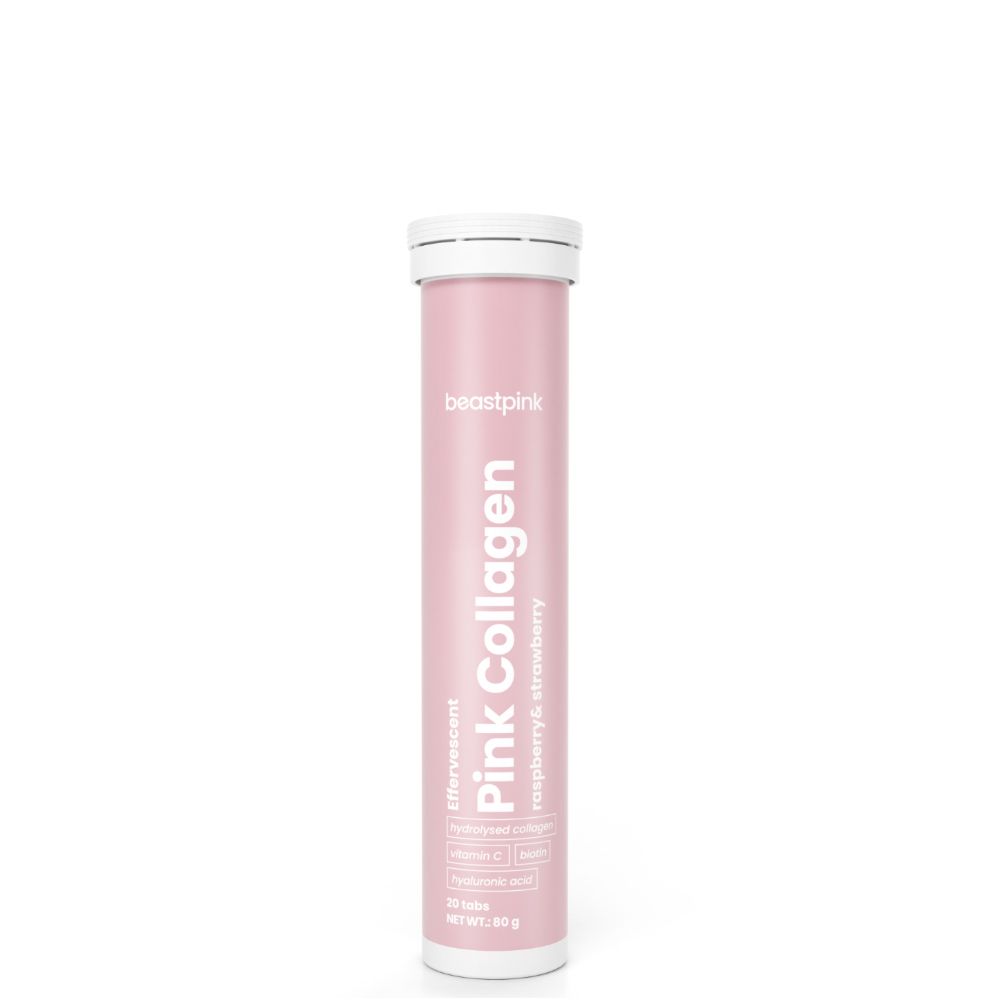 BEAST PINK - PINK COLLAGEN - EPER MÁLNA ÍZ - 20 PEZSGŐTABLETTA