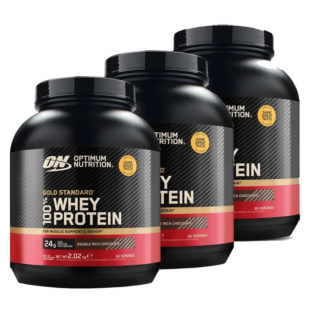 OPTIMUM NUTRITION - 100% GOLD STANDARD WHEY - 3 X 2000 G